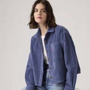🌎 Levi’s Women's Blue Corduroy Jacket Sz XXL